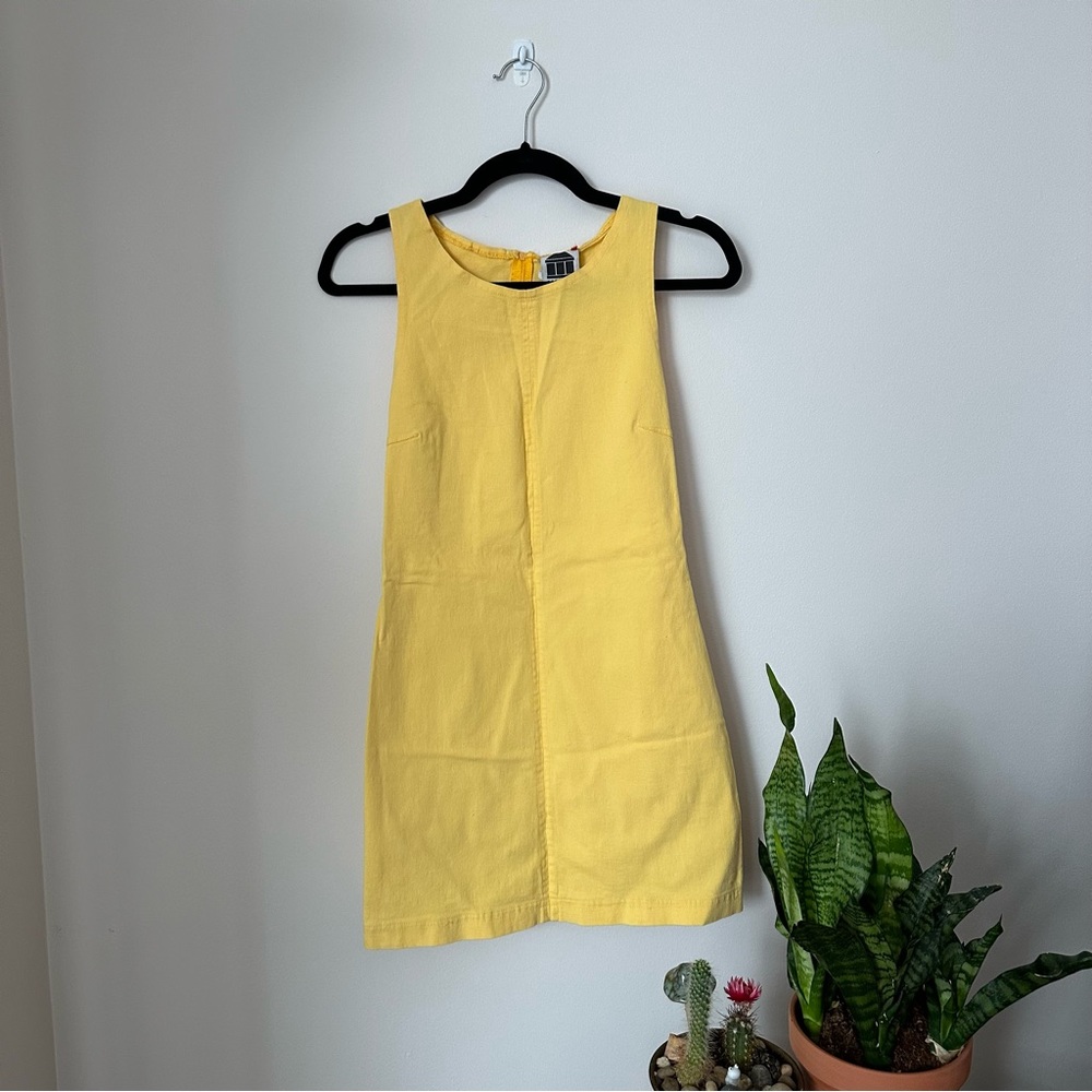 Vintage Denim Yellow Made in Canada Mini Dress